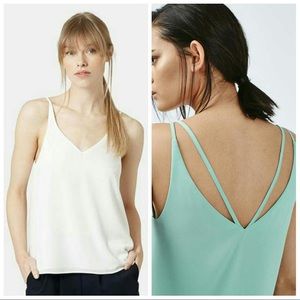 Topshop Black Cutout Tank Top Size US 4/EU 36